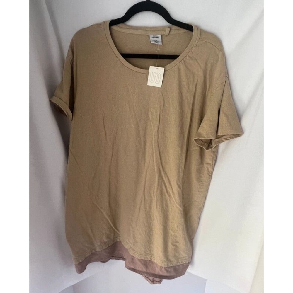 Urban Outfitters Taupe Layered Hem T-Shirt (NWT)